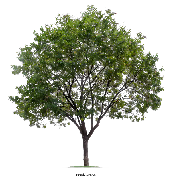 [Transparent Background PNG]Green Tree Isolated On White Background