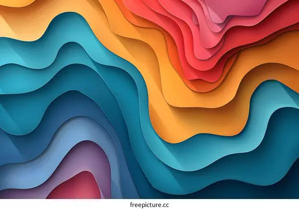 Colorful abstract waves background