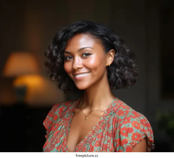 Portrait of a Beautiful Young Woman with a Warm Smile