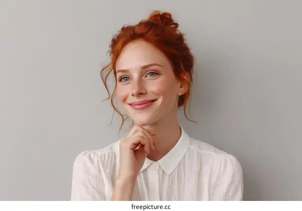 Portrait of a Confident Woman with Red Hair