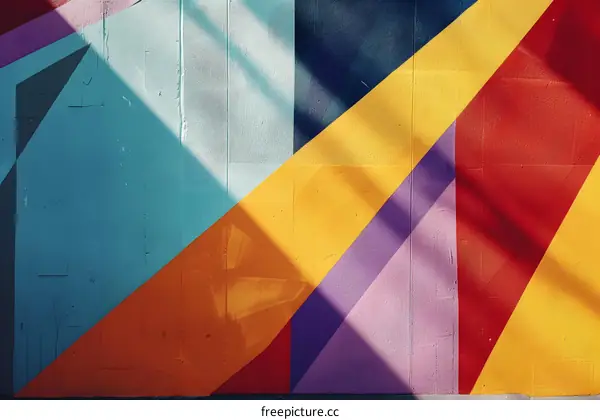 Abstract Colorful Geometric Shapes Wall Art