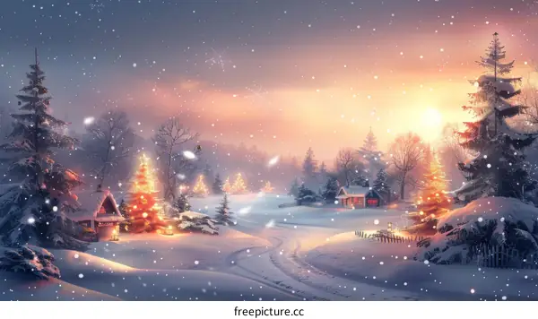 Snowy Christmas Night