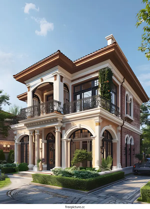 Elegant Mediterranean Villa Exterior Design