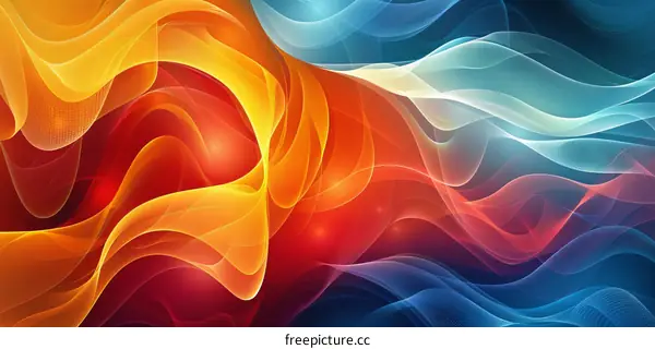 Wavy colorful abstract background
