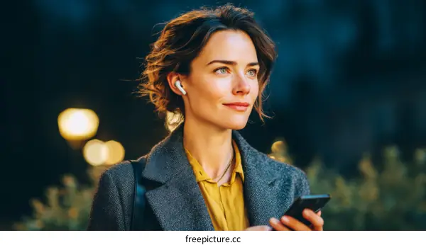 Urban Woman with Wireless Headphones