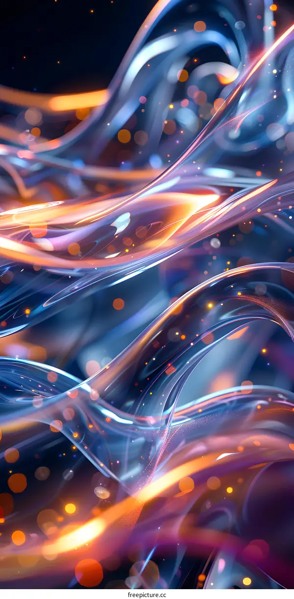 Abstract Colorful Waves Background