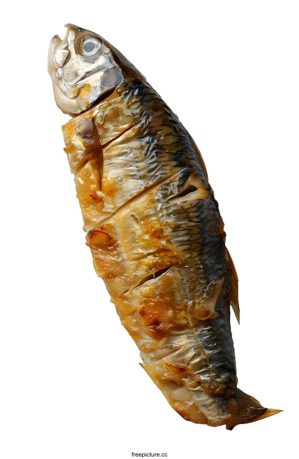 [Transparent Background PNG]Grilled Fish on White Background