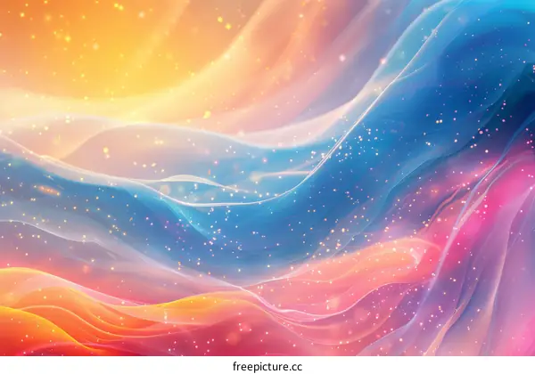 Abstract Colorful Flowing Fabric Design
