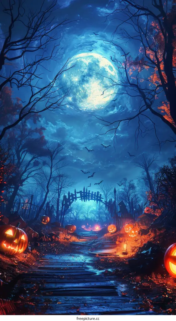 Spooky Halloween Pumpkin Jack O'Lantern