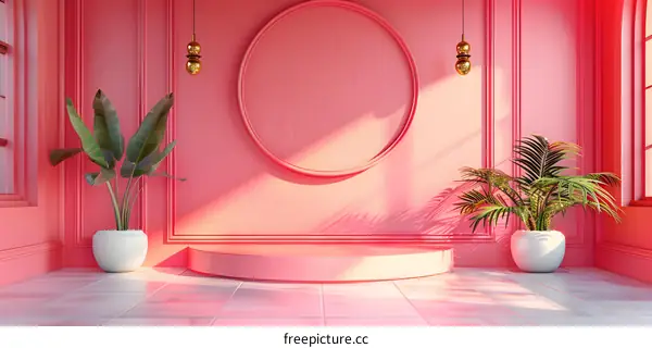 Simple geometric round background