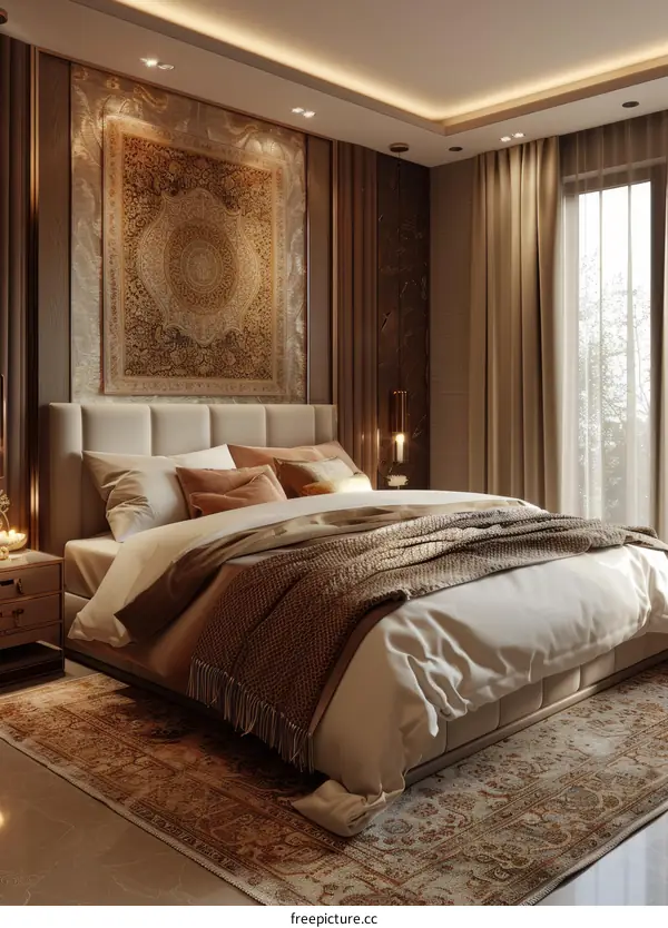 Luxury Bedroom Interior Design Rendering