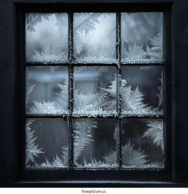 Ice Patterns on Window