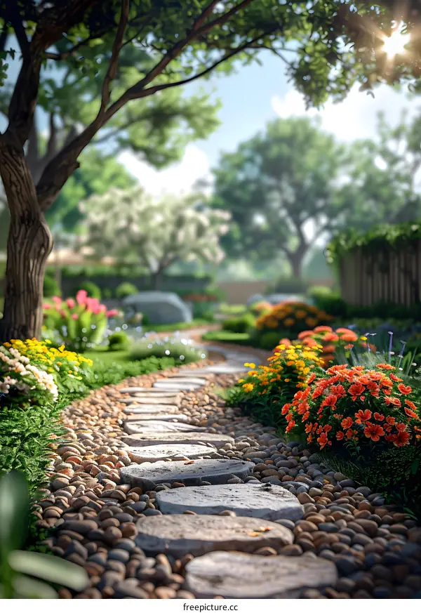 Garden landscape design renderings