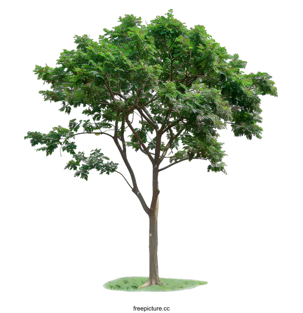 [Transparent Background PNG]Isolated Green Tree with White Background
