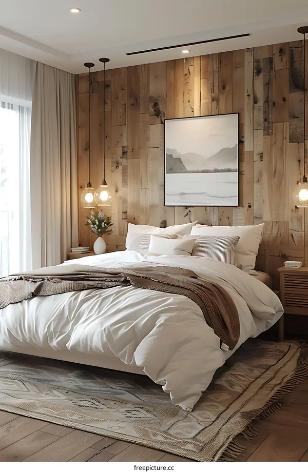 Modern Minimalist Farmhouse Bedroom Interior Design