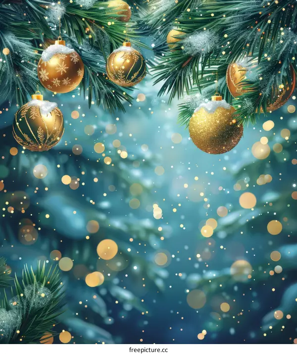 Christmas Decoration: Pine Branches and Cones