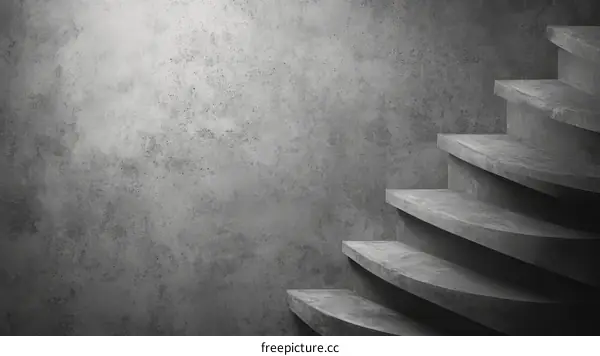 Modern Concrete Staircase Design Illustration