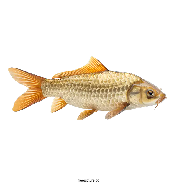 [Transparent Background PNG]A photo of a koi fish with orange fins