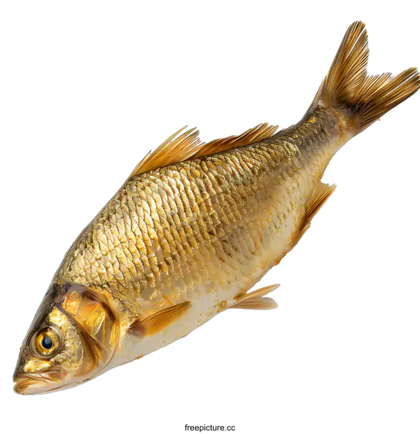 [Transparent Background PNG]Smoked fish isolated on white background