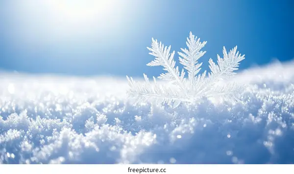 Beautiful Snowflakes on a Winter Day