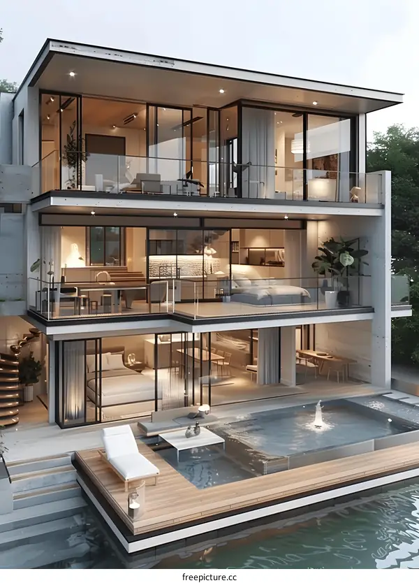 A modern minimalist villa