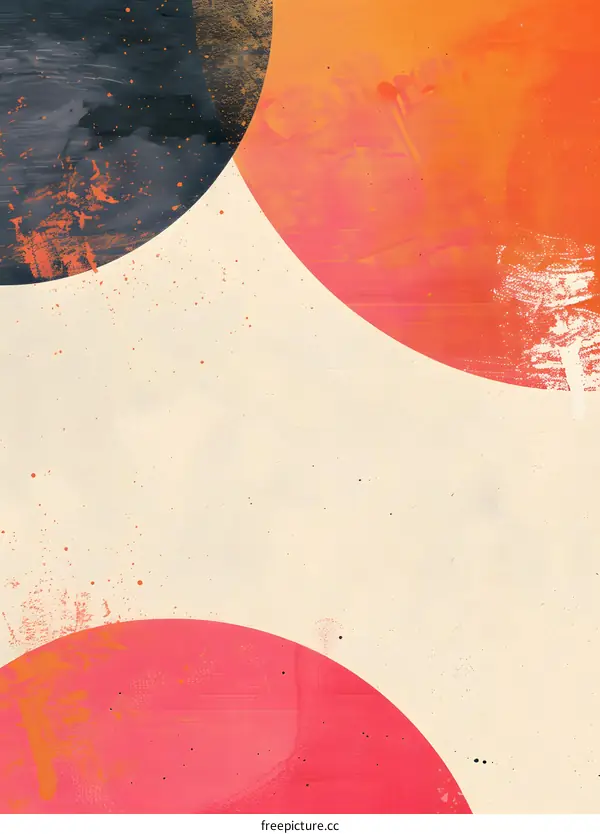 Abstract Geometric Background with Splashes of Paint