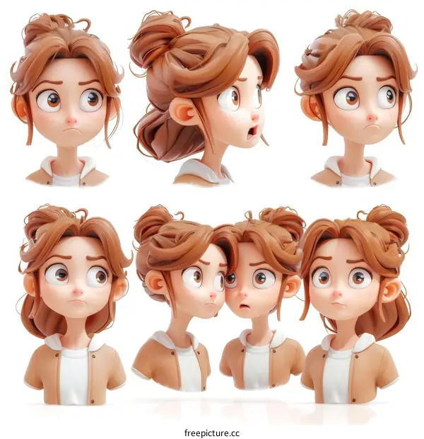 3D Character Head Expressions