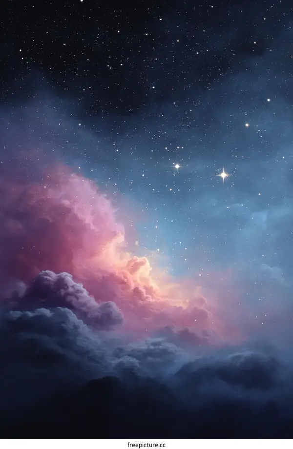 Night Sky Cloudscape Dreamy Artwork