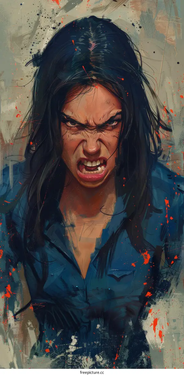Portrait of a Woman Screaming