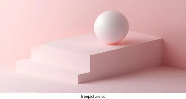 Pink Minimalist Product Display Stand with Egg Shape