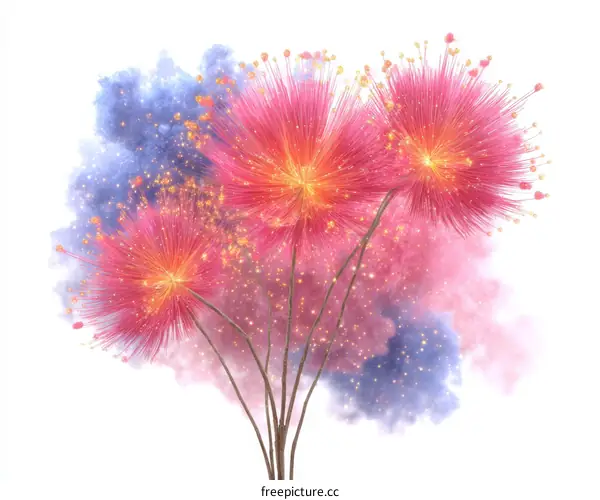 Abstract Floral Explosion Illustration