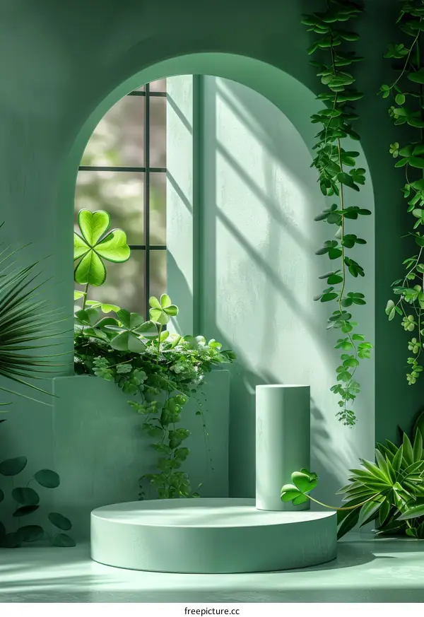 Clover and Green Plants near the Window