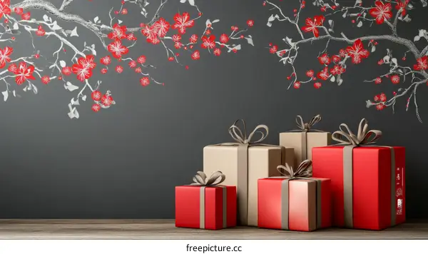 Elegant Cherry Blossom Gift Boxes