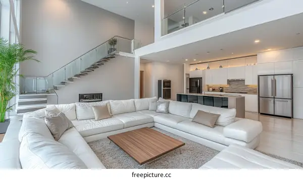 Modern Open-Concept Living Room Interior Design