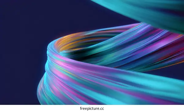 Abstract Colorful Flowing Lines Design