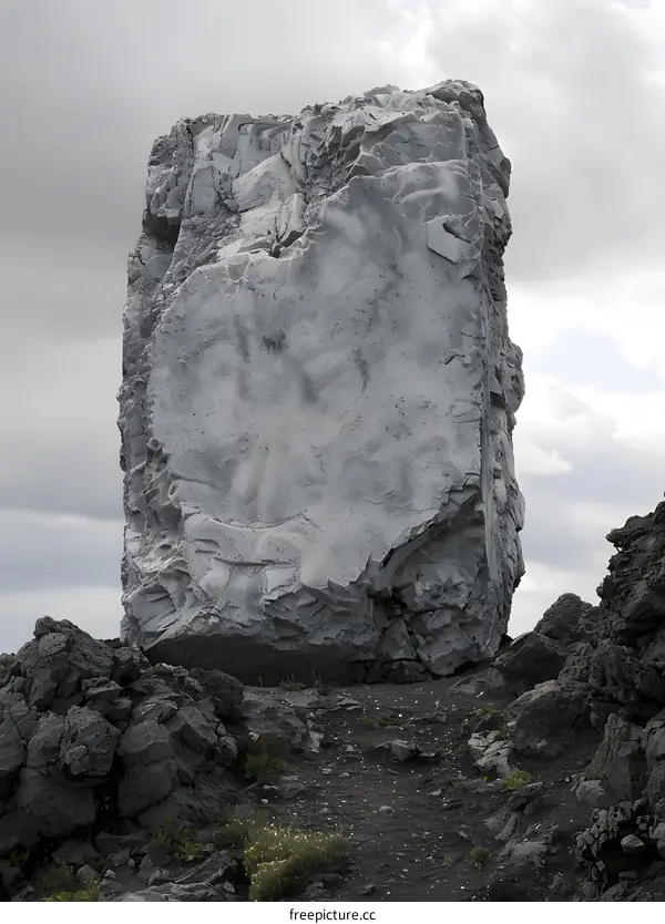 Large Stone Formation on a Hillside