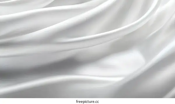 Smooth White Silk Fabric Texture