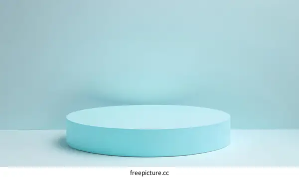 Light Blue Round Display Platform