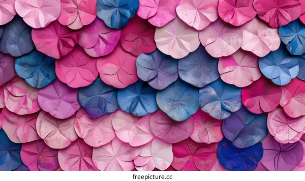 Colorful 3D flower petals background