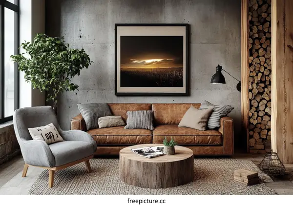 Modern Rustic Living Room Interior Design