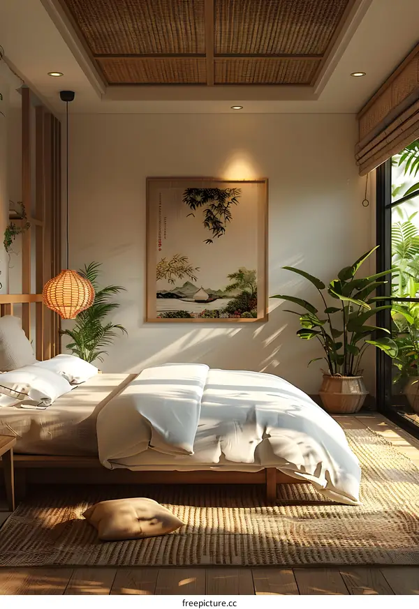 Japanese Style and Design: A Serene Bedroom for Relaxation