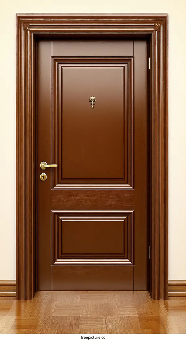 Elegant Wooden Door with Classic Design