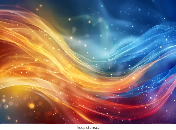 Abstract Wavy Colorful Light Effect