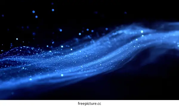 Abstract Blue Particle Flow Design