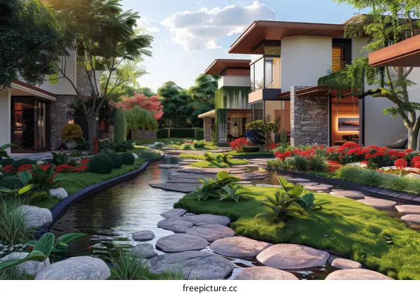 Modern Luxury Villa with Garden and Swimming Pool