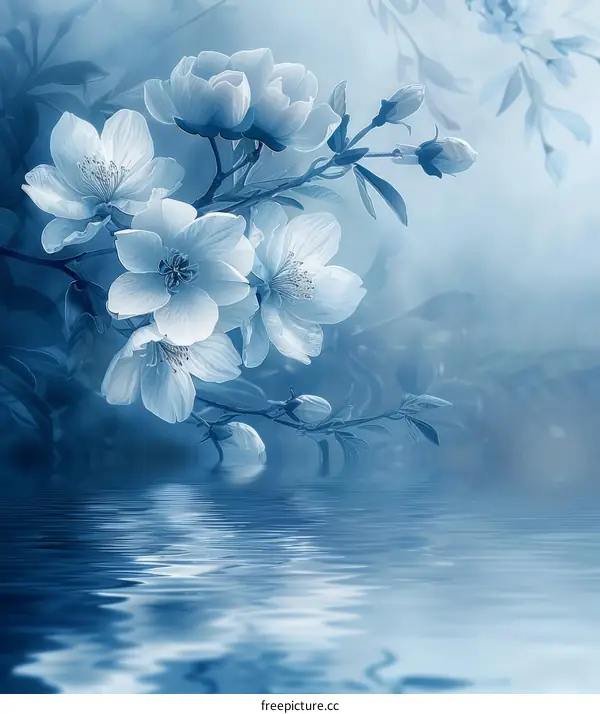 Blue and White Flowers
