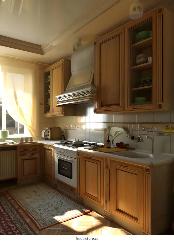 Kitchen Interior Design With Wooden Cabinets