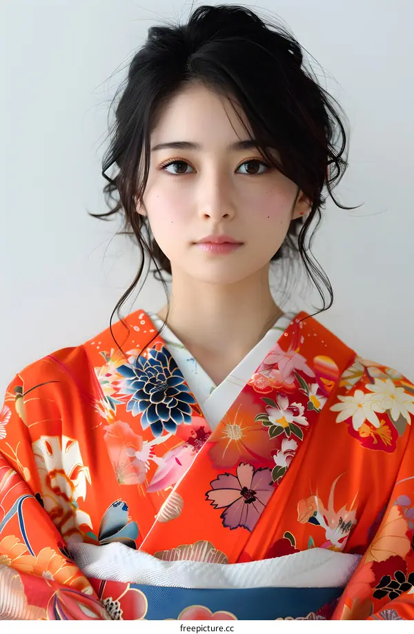 Young Japanese Woman in Kimono
