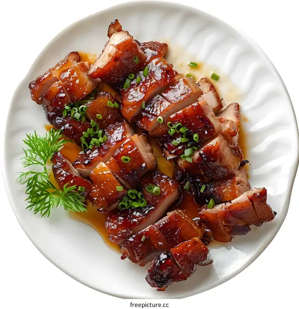 Sliced Roast Duck on Plate