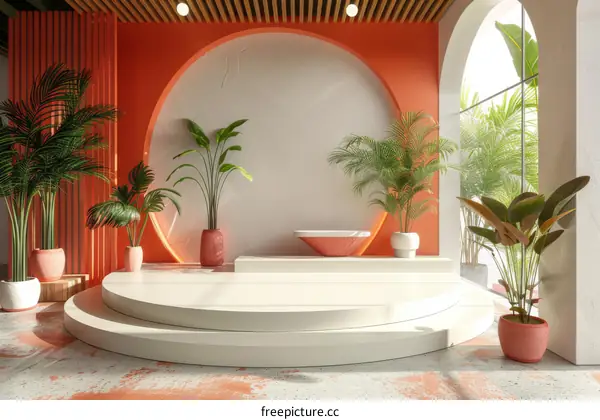 Modern Minimalist Plant Display Stage